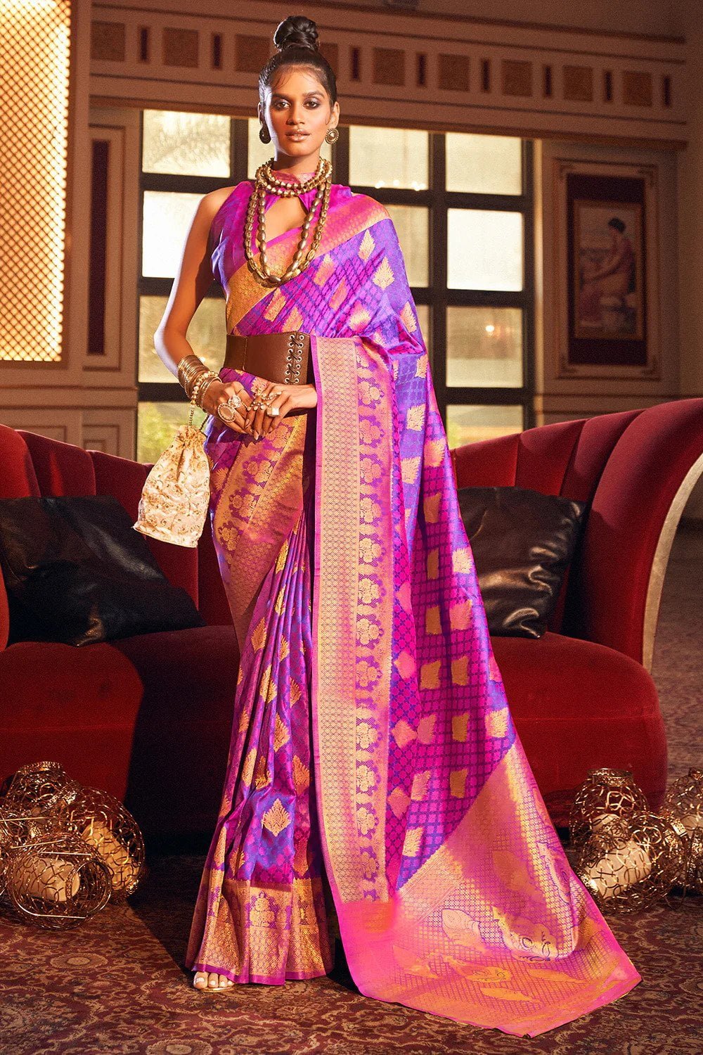 Shreenikas - 🌻*Uniform saree collections* 🌻Grape silk... | Facebook