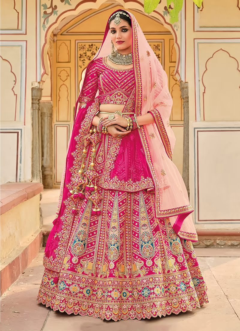 Rani Pink Lehenga Choli Indian Designer Wedding Wear Lehenga Choli Bridal  Wedding Dress Ready to Wear Ghaghara Choli Bridesmaid Dress RR-253 - Etsy